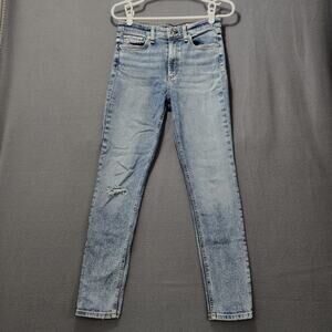 Rag & Bone Womens Jeans 26 Nine High Rise Ankle Skinny Distressed Norwalk Blue